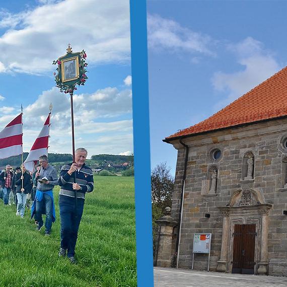 Slider-Fotowand mit Bildern aus dem Kirchenleben in Mainroth