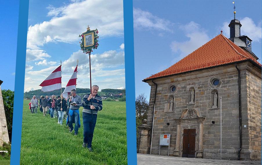 Slider-Fotowand mit Bildern aus dem Kirchenleben in Mainroth
